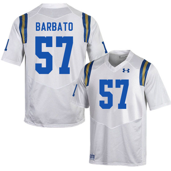 Men #57 Connor Barbato UCLA Bruins College Football Jerseys Sale-White - Click Image to Close